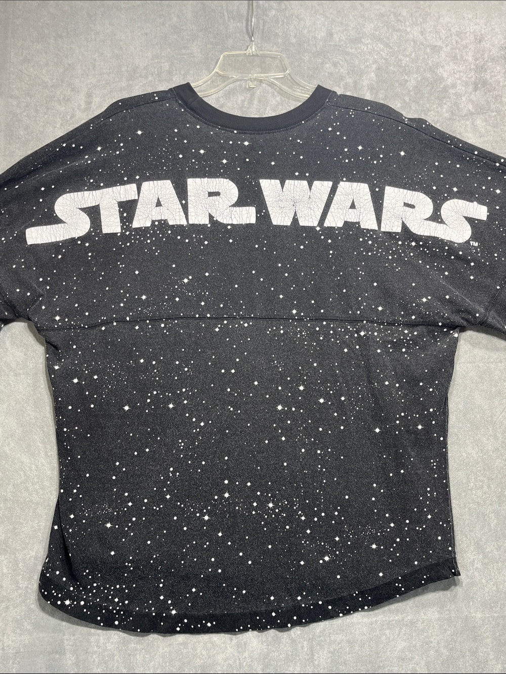 Star Wars Spirit Jersey Large Black Galaxy All Over Print Disney Oversized